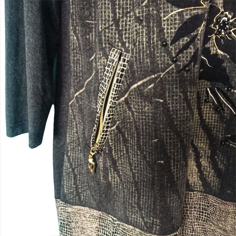 Vintage Happy Women 80’s Embellished Sweater Dress - Picture 4 of 7